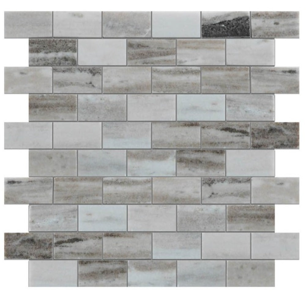 Palissandro (Skyline) Marble 1x2 Honed Mosaic Tile