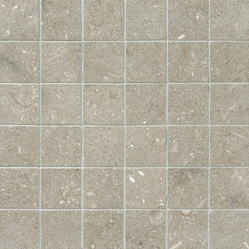 Seagrass Limestone 2x2 Tumbled Mosaic Tile