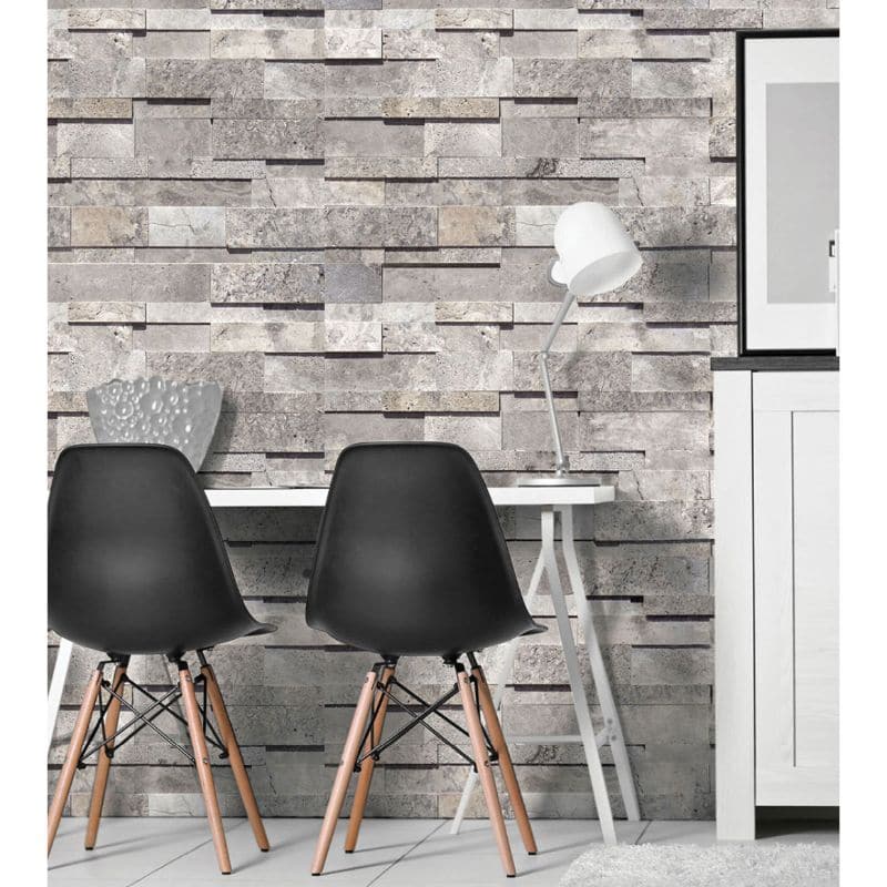 Silver Travertine 3D Honed Jumbo Wall Panel