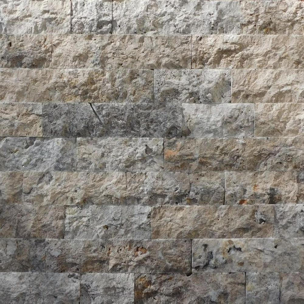Silver Travertine 4xFree Length Split Face