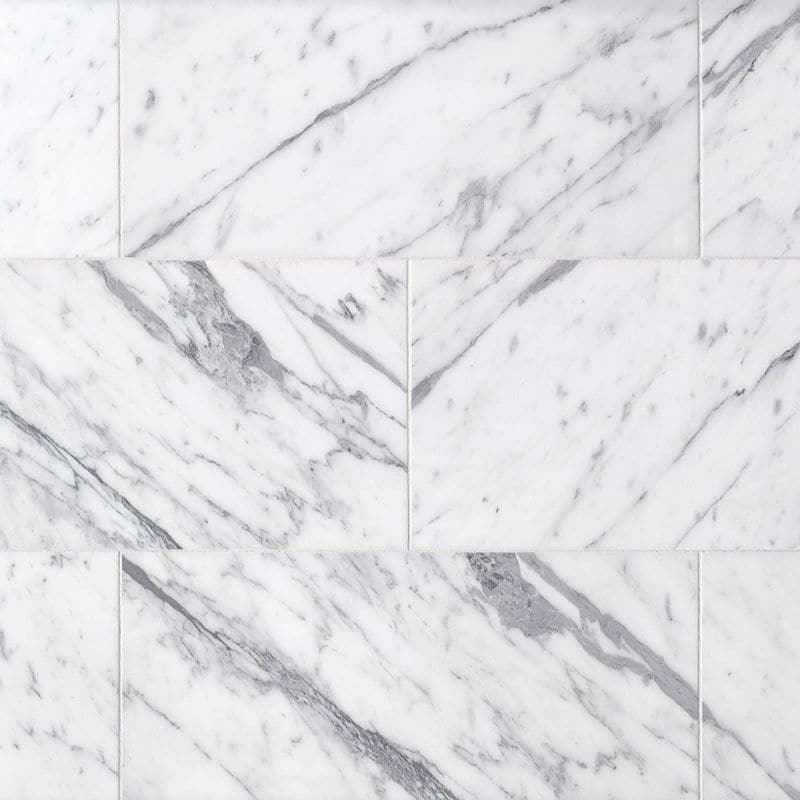 Statuario Marble 12x24 Honed Tile