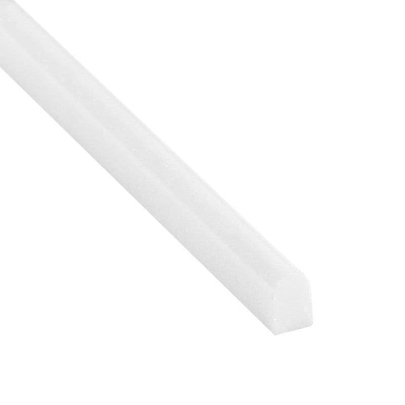 Thassos White Marble 1/2x12 Polished Pencil Liner