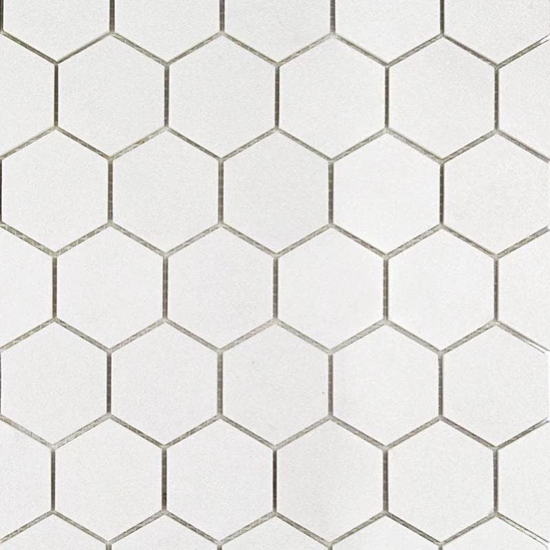 Thassos White Marble 3x3 Hexagon Polished Mosaic Tile