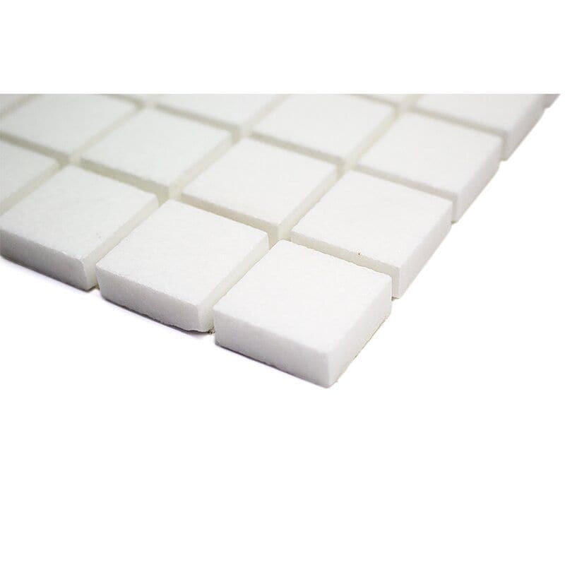 Thassos White Marble 1x1 Polished Mosaic Tile