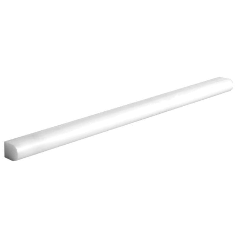 Thassos White Marble 3/4x12 Honed Pencil Liner