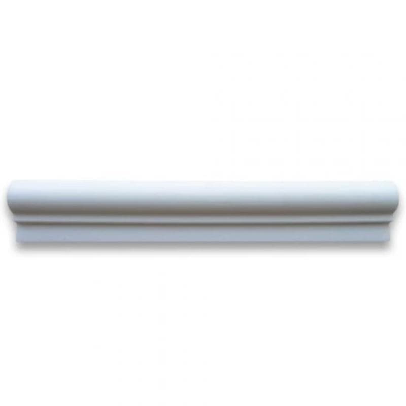 Thassos White Marble 2x12 Honed 1 Step Chairrail