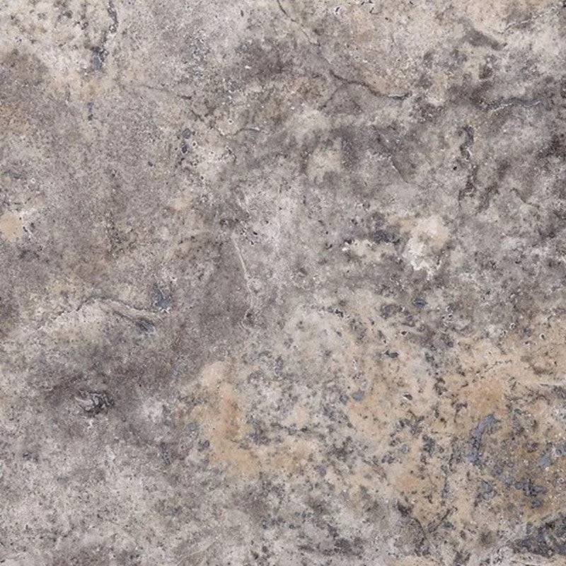 Silver Travertine 8x8 Tumbled Tile