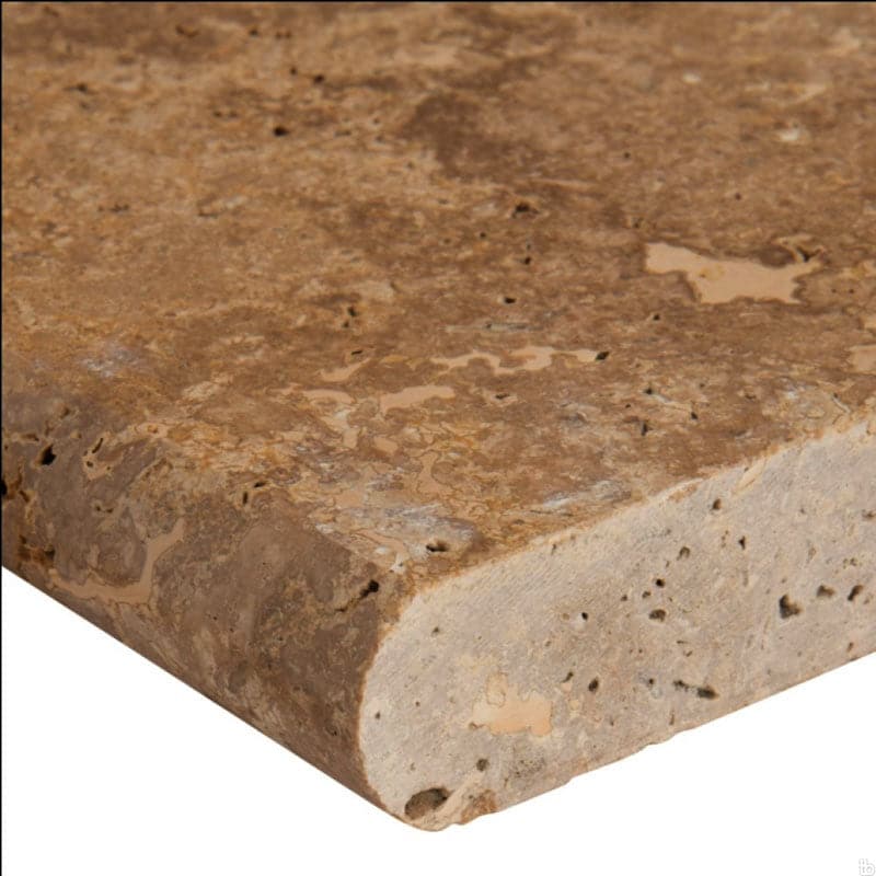 Walnut Travertine 12x24 5cm Tumbled Pool Coping